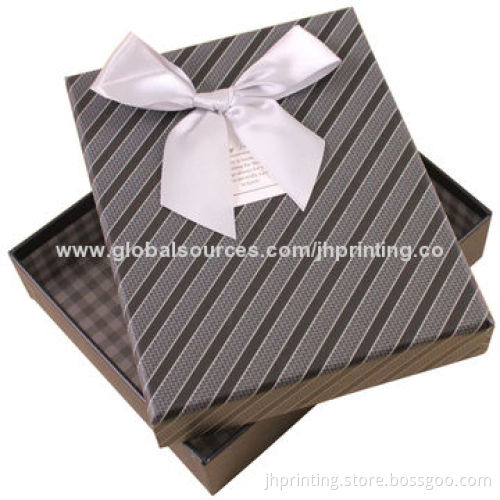 Elegant Gift Box with Bowknot, Made of Stiff Chipboard, OEM Orders are Welcome